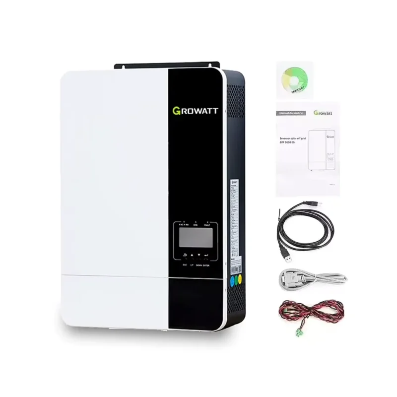 Growatt 5Kw Hybrid Solar Inverter 48V 80A SPF5000ES Single phase 3 Growatt 5Kw Hybrid Solar Inverter 48V 80A SPF5000ES Single phase 3