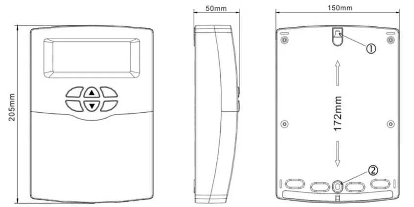 SR501 3Kw Solar Water Heater Controller dimentions in Kenya