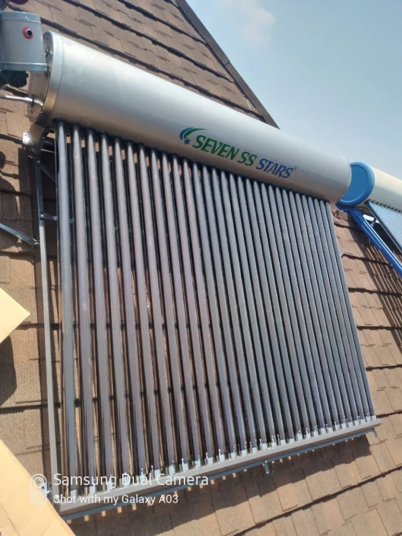 Seven SS Stars 350 Liters Solar Water Heater Non Pressurized tube system Shiny 2 Seven SS Stars 350 Liters Solar Water Heater Non Pressurized tube system Shiny 2