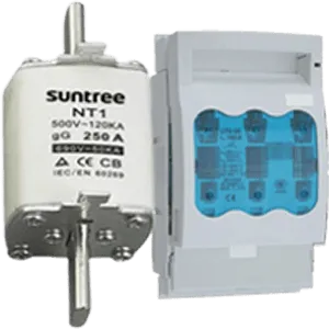 Suntree 1000Vdc/200Amps Nh1 Battery fuse complete with ; fuselink,fusebase and cover,Single  pole