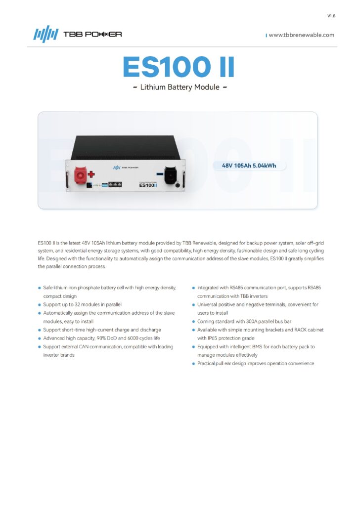 TBB 5Kwh Lithium Battery 