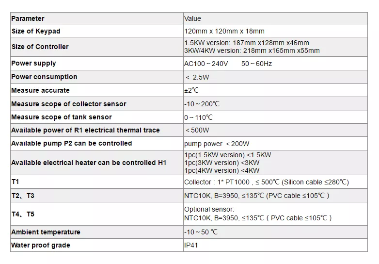 SR81 Solar Water Heater Controller for Split Pressurized Systems