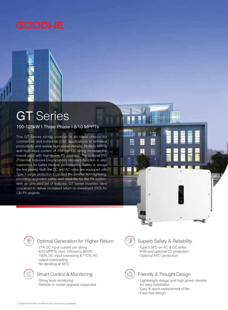 GoodWe 125kW on-grid solar inverter
