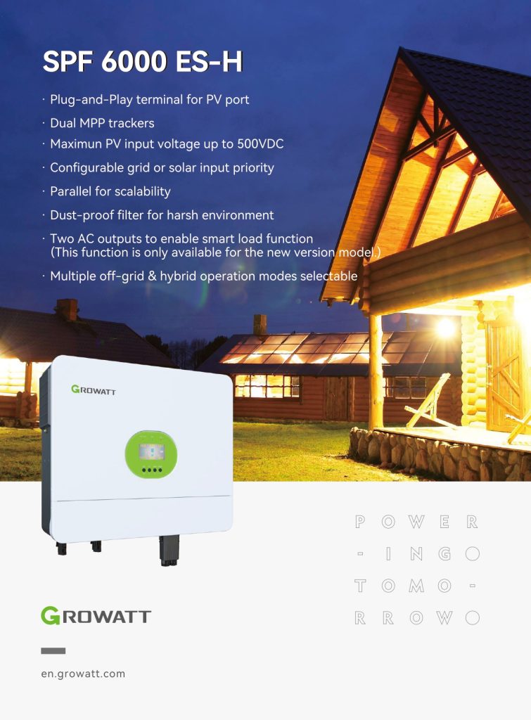 Growatt 48V 6KVA Single Phase Off-Grid Inverter